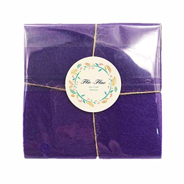 flic-flac 44PCS 4 x 4 inches 10 x10cm Assorted Color Felt Fabric...