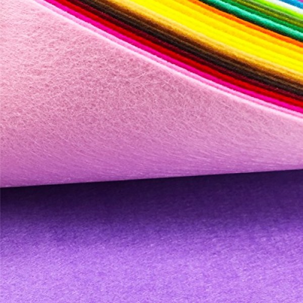 flic-flac 44PCS 8 x 12 inches 20 x 30cm Assorted Color Felt Fabr...