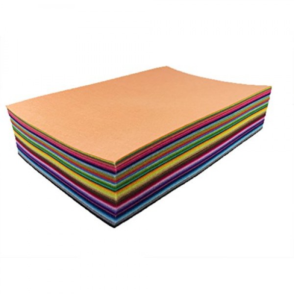 flic-flac 54pcs Felt Fabric Sheet Assorted Color Felt Pack DIY Cra...