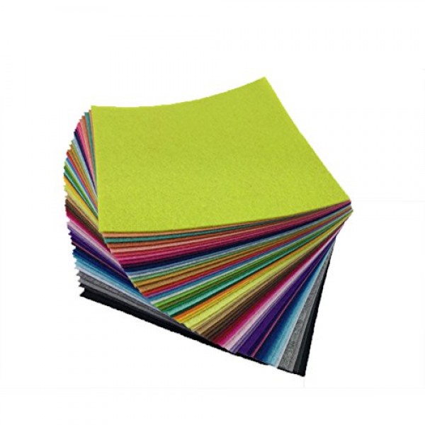 flic-flac 54pcs Felt Fabric Sheet Assorted Color Felt Pack DIY Cra...