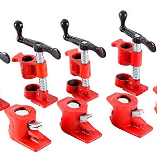 FLK Tech 4 Pack 3/4 Wood Gluing Pipe Clamp Set Heavy Duty