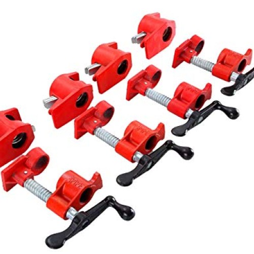 FLK Tech 4 Pack 3/4 Wood Gluing Pipe Clamp Set Heavy Duty