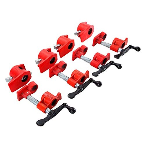 FLK Tech 4 Pack 3/4 Wood Gluing Pipe Clamp Set Heavy Duty