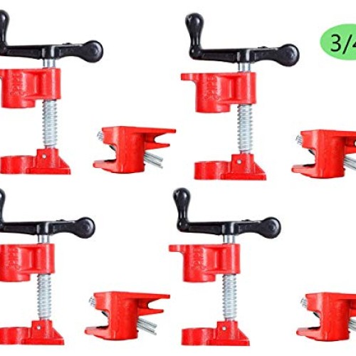 FLK Tech 4 Pack 3/4 Wood Gluing Pipe Clamp Set Heavy Duty