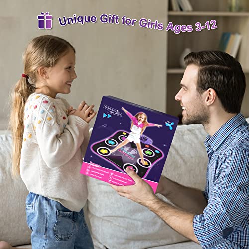 Dance Mat Toys for 3-12 Year Old Kids, Electronic Dance Pad with L...