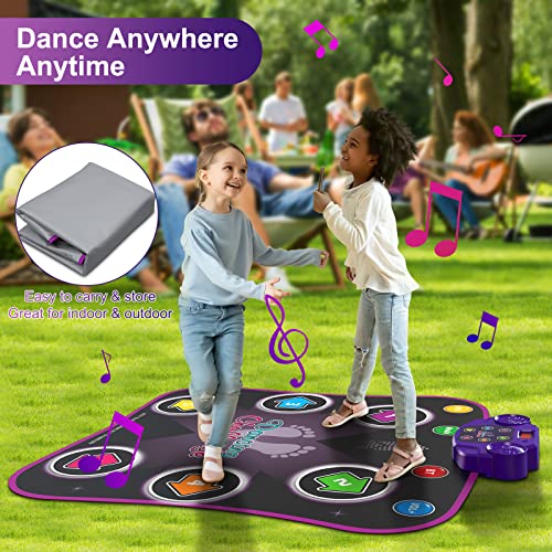 Dance Mat Toys for 3-12 Year Old Kids, Electronic Dance Pad with L...