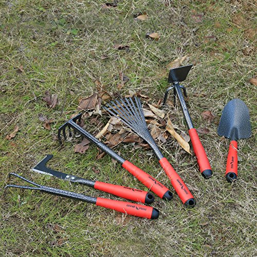 FLORA GUARD 6 Piece Garden Tool Sets - Including Trowel,5-Teeth ra...