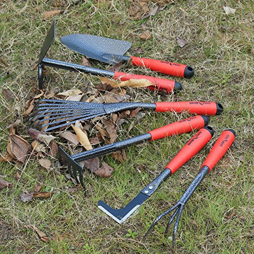 FLORA GUARD 6 Piece Garden Tool Sets - Including Trowel,5-Teeth ra...