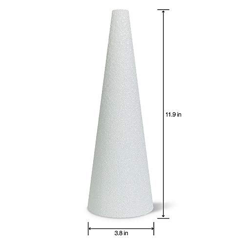 FloraCraft CraftFōM Cone 3.8 Inch x 11.9 Inch White
