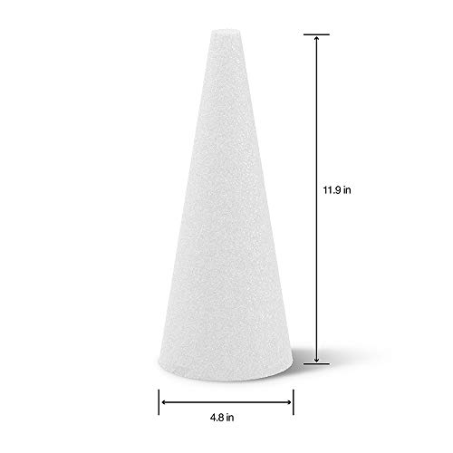 FloraCraft CraftFōM Cone 4.8 Inch x 11.9 Inch White