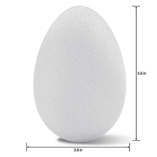 FloraCraft CraftFōM Egg 3.8 Inch x 5.6 Inch White