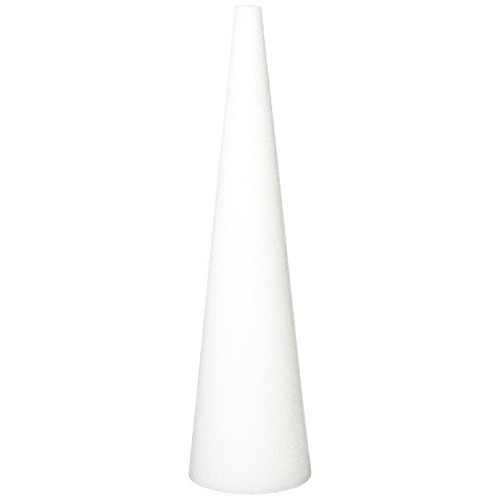 FloraCraft Flora Craft Styrofoam Bulk Cone 18x 5 White, 18 by 5