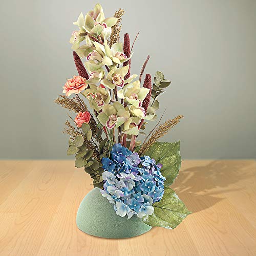 FloraCraft Floral Dry Foam Half Ball 7.8 Inch Green