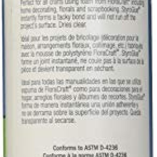 FloraCraft Non-Toxic Foam Glue 4 Ounce Clear