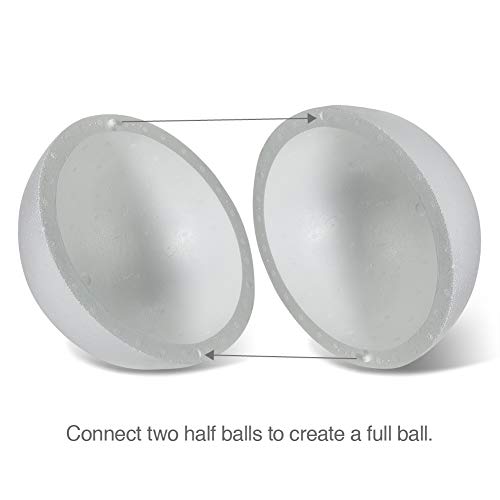 FloraCraft SmoothFoam Hollow Half Ball 5.9 Inch x 11.9 Inch White