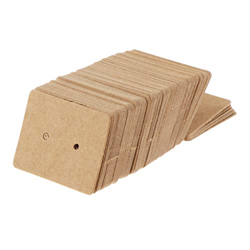 Floranea 50 Pcs Earring Display Cards Kraft Paper Small Brown Tags...