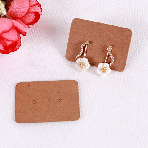 Floranea 50 Pcs Earring Display Cards Kraft Paper Small Brown Tags...