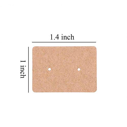 Floranea 50 Pcs Earring Display Cards Kraft Paper Small Brown Tags...