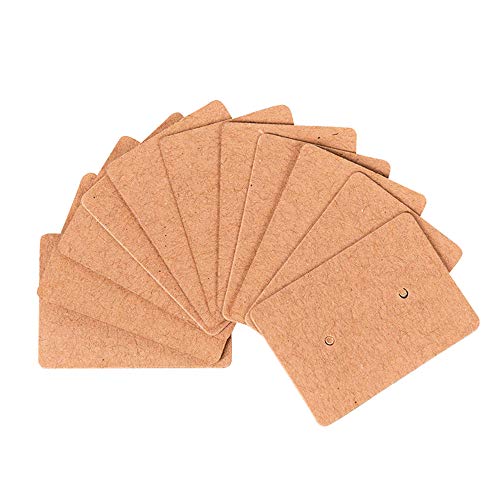 Floranea 50 Pcs Earring Display Cards Kraft Paper Small Brown Tags...