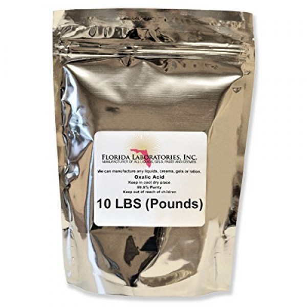 OXALIC Acid 99.6% 10 Lb. Deck, Crystals, Metal Cleaning- Rust Remo...
