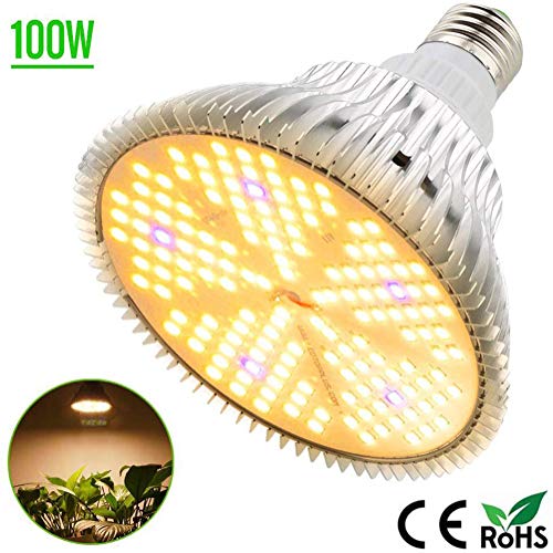100W LED Plant Light Bulb - Flowlamp 150 LED Grow Light Bulb for I...