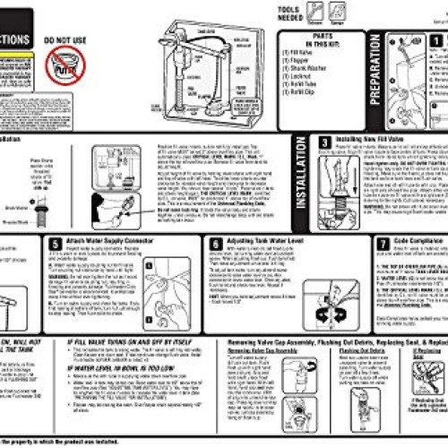 Fluidmaster 400CRP14 Fill Valve and 2-inch Flapper Repair Kit Pac...