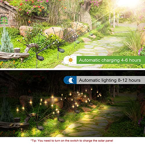 Solar Firefly Lights, Solar Outdoor Lights Garden Lights Outdoor W...