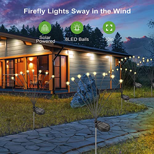 Solar Firefly Lights, Solar Outdoor Lights Garden Lights Outdoor W...