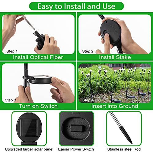 Solar Firefly Lights, Solar Outdoor Lights Garden Lights Outdoor W...