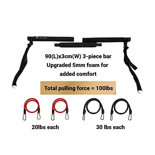 Fluxur Wellness Upgraded Pilates Bar with 4 Resistance Bands, Door...