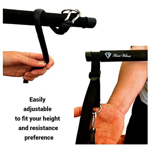 Fluxur Wellness Upgraded Pilates Bar with 4 Resistance Bands, Door...