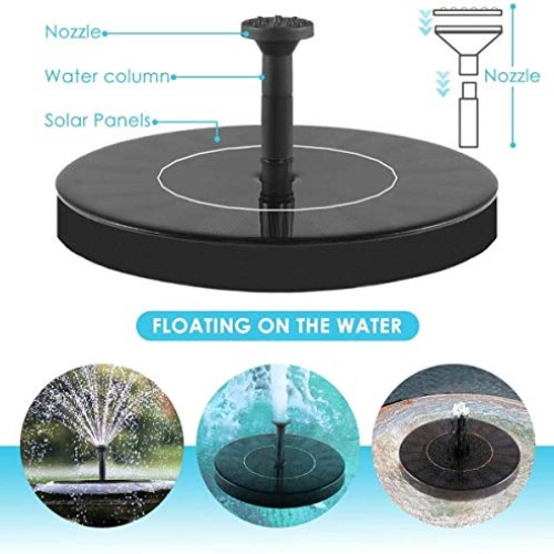 Solar Fountain Pump,Solar Bird Bath Fountain for Bird Bath, Pond, ...