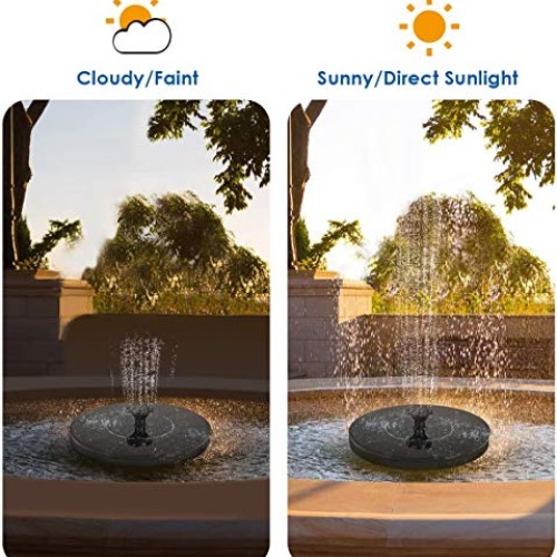 Solar Fountain Pump,Solar Bird Bath Fountain for Bird Bath, Pond, ...