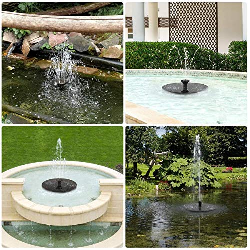 Solar Fountain Pump,Solar Bird Bath Fountain for Bird Bath, Pond, ...