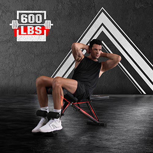 FLYBIRD Adjustable Bench,Utility Weight Bench for Full Body Workou...