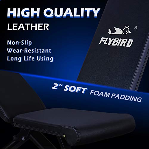 FLYBIRD Weight Bench, Adjustable Strength Training Bench for Full ...