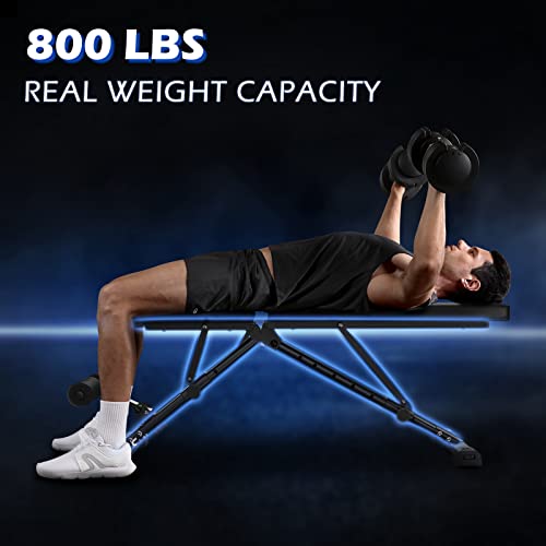 FLYBIRD Weight Bench, Adjustable Strength Training Bench for Full ...