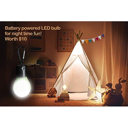 Kids Teepee Tent Children Play Tent 5 ft Raw White Cotton Canvas F...