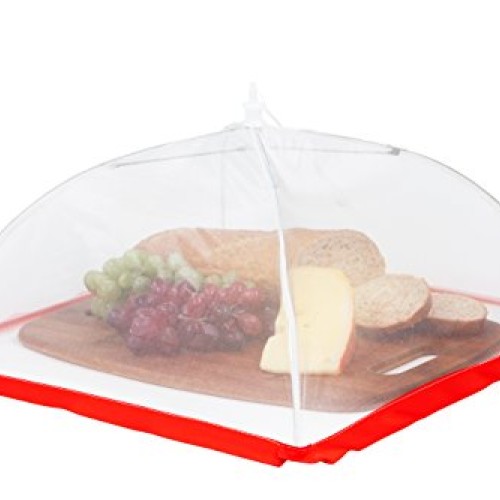 FlyFix Pop-Up Food Cover Tent 4 Pack - Reusable, Mesh, Collapsib...