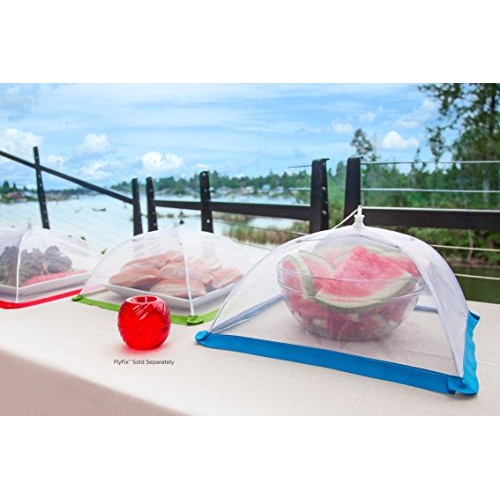 FlyFix Pop-Up Food Cover Tent 4 Pack - Reusable, Mesh, Collapsib...