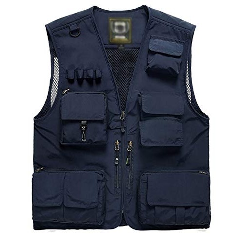 Flygo Mens Casual Lightweight Outdoor Travel Fishing Vest Jacket ...