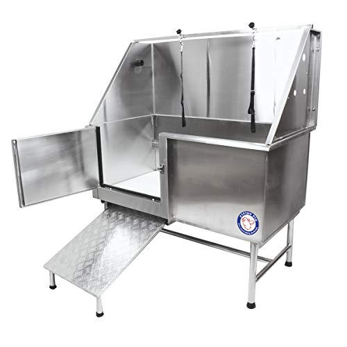Flying Pig Grooming 50 Stainless Steel Pet Dog Bath Tub with Fauc...