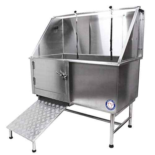Flying Pig Grooming 50 Stainless Steel Pet Dog Bath Tub with Fauc...