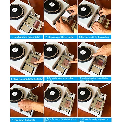 Manual Embosser Machine Card PVC Card Embosser, 72 Character Card ...