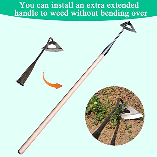 FmnyYaid Garden Hoe All-Steel Hardened Hollow Hoe, Sharp Durable G...