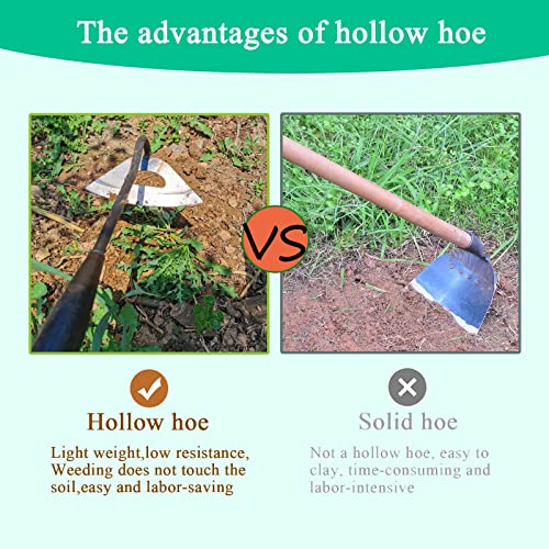 FmnyYaid Garden Hoe All-Steel Hardened Hollow Hoe, Sharp Durable G...