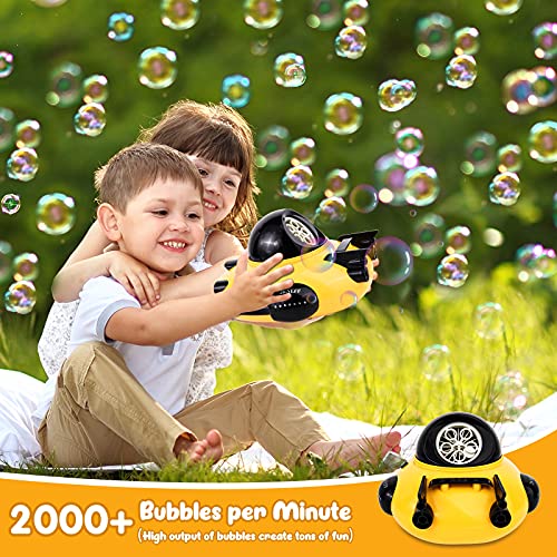 Foayex Bubble Machine Spaceship Bubble Blower 2000+ Bubbles Per Mi...