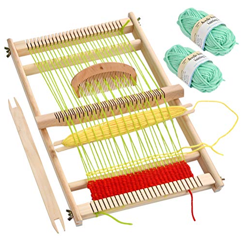FOCCTS Wooden Multi-Craft Weaving Loom Large Frame 9.84 x 15.35 x ...