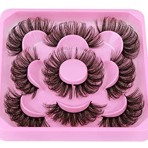 Focipeysa Lashes Mink Fluffy Wispy False Eyelashes 20mm Dramatic F...