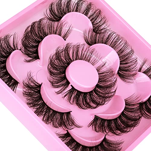Focipeysa Lashes Mink Fluffy Wispy False Eyelashes 20mm Dramatic F...